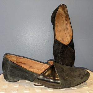 Donald J Pliner black leather flats. Style= BRIX. Sz 7.5